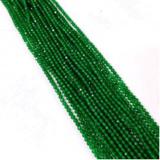 Green Onyx 2-2.5mm round facet beads strand